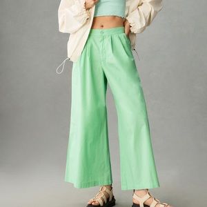 Anthropologie Mint Green Wide-Leg Pants